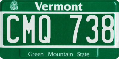 VT license plate CMQ738