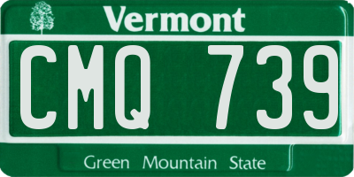 VT license plate CMQ739
