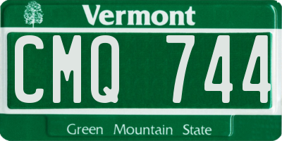 VT license plate CMQ744