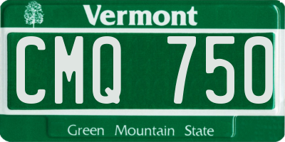 VT license plate CMQ750