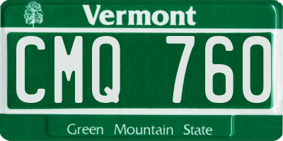 VT license plate CMQ760