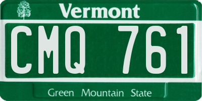 VT license plate CMQ761