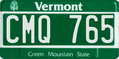 VT license plate CMQ765