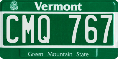 VT license plate CMQ767