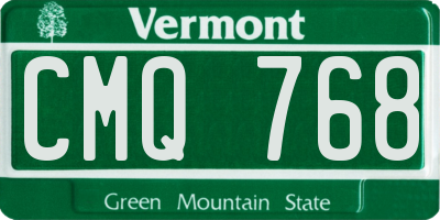 VT license plate CMQ768