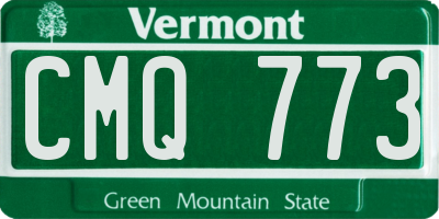 VT license plate CMQ773
