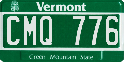 VT license plate CMQ776