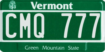 VT license plate CMQ777