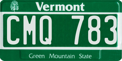 VT license plate CMQ783