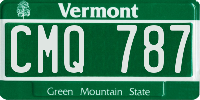 VT license plate CMQ787