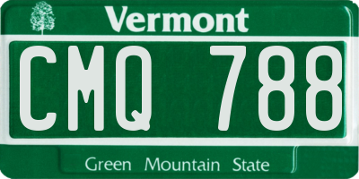 VT license plate CMQ788