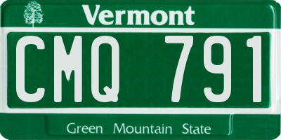 VT license plate CMQ791