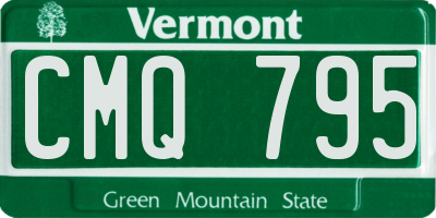 VT license plate CMQ795