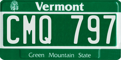 VT license plate CMQ797