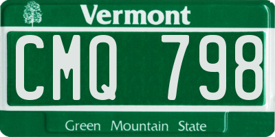 VT license plate CMQ798