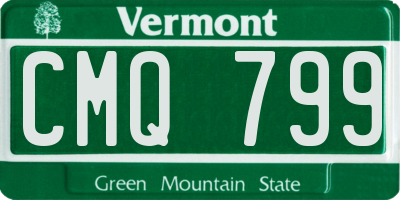 VT license plate CMQ799