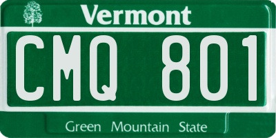 VT license plate CMQ801