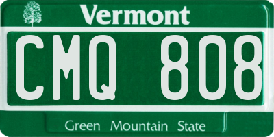 VT license plate CMQ808