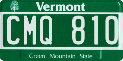 VT license plate CMQ810