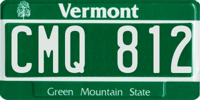 VT license plate CMQ812
