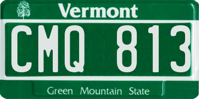 VT license plate CMQ813