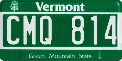 VT license plate CMQ814
