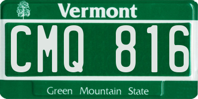 VT license plate CMQ816