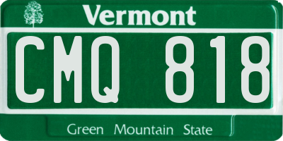VT license plate CMQ818