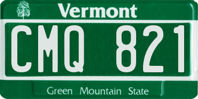 VT license plate CMQ821