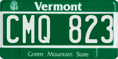 VT license plate CMQ823