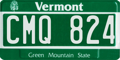 VT license plate CMQ824