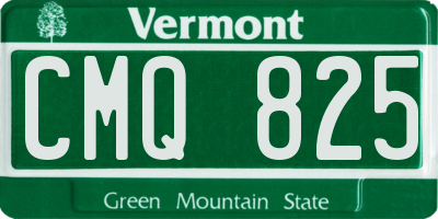 VT license plate CMQ825