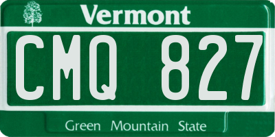 VT license plate CMQ827