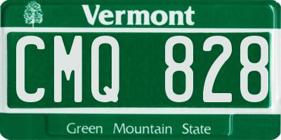 VT license plate CMQ828