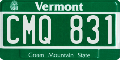VT license plate CMQ831