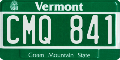 VT license plate CMQ841