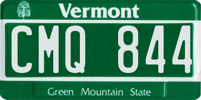 VT license plate CMQ844