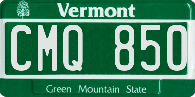 VT license plate CMQ850