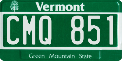 VT license plate CMQ851