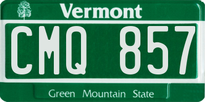 VT license plate CMQ857