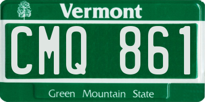 VT license plate CMQ861