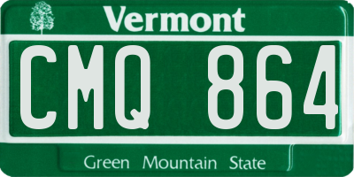 VT license plate CMQ864