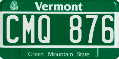 VT license plate CMQ876