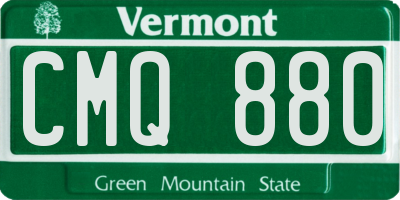 VT license plate CMQ880