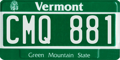 VT license plate CMQ881