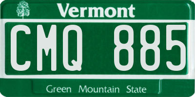 VT license plate CMQ885
