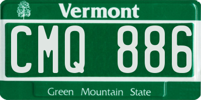 VT license plate CMQ886