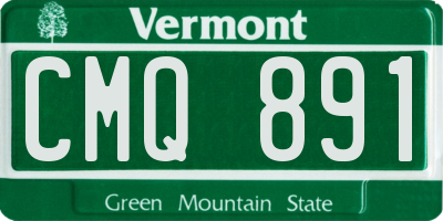 VT license plate CMQ891