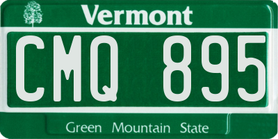 VT license plate CMQ895