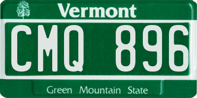 VT license plate CMQ896